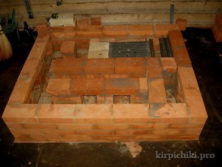 Кладка печи-камина.