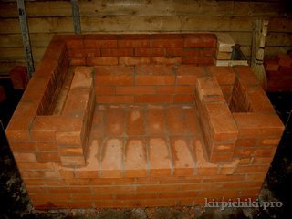 Кладка каминопечи. Топливник камина.