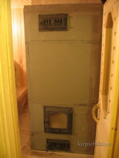 Штукатурка банной печи.