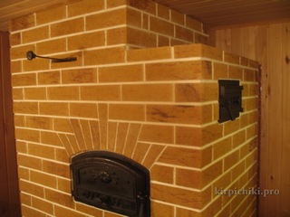 Облицовка печей в бане.