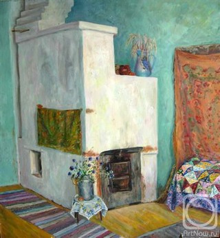 Печь-шведка в доме.