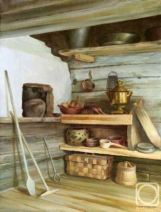 Русская печь в доме.