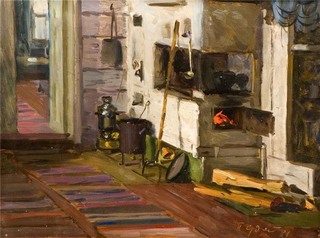 Русская печь с подтопком.