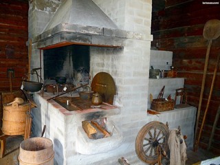 Финская печь, кронштейн для котелка.