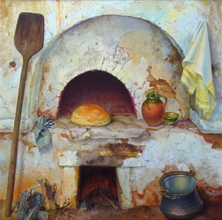 Печь, хлебная лопата.