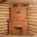 угловой камин кирпичный&nbsp;Угловой камин