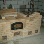 кладка банной печи&nbsp;Рабочий момент
