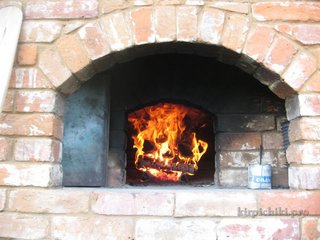 Огонь в русской печи.