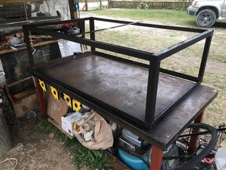 Сварил каркас печи на сварочном столе