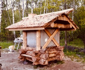 Вид печи сзади