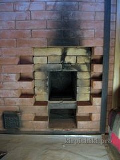 Ремонт кирпичной кладки банной печи.