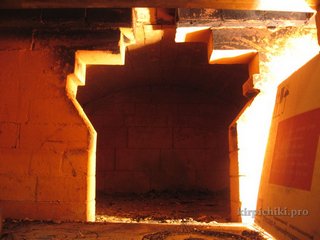 Ремонт кирпичной русской печи, устье.
