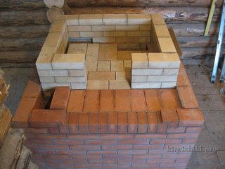 Кладка печи для дома, горнило.